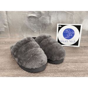 UGG Women's Super Fluff Slipper - Charcoal 10M